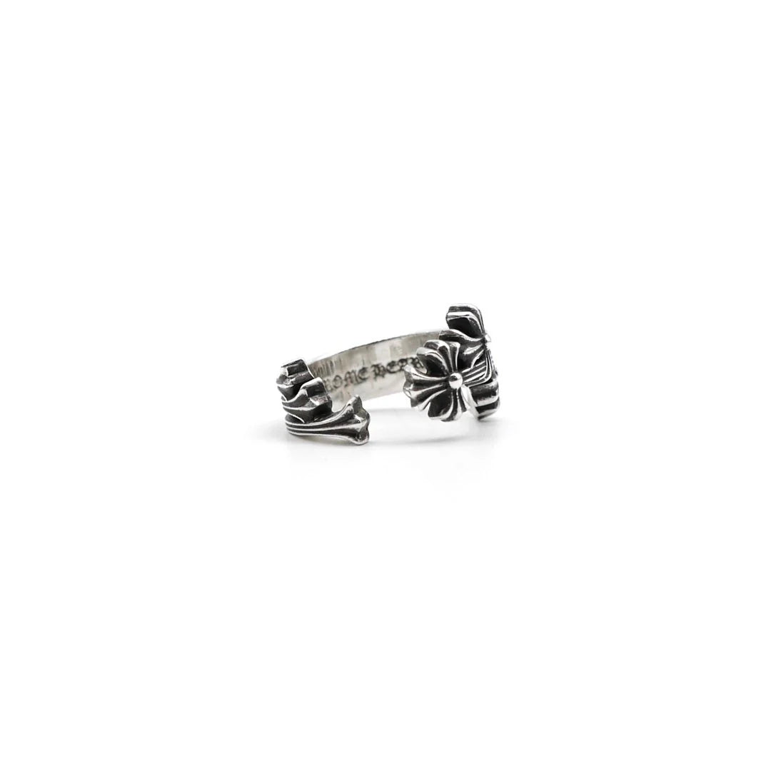 Triple cross curve ring