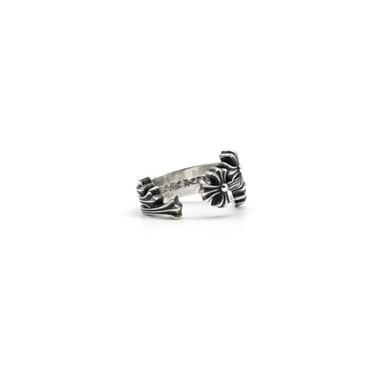Triple cross curve ring