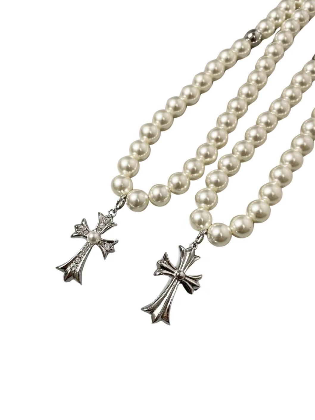Mikimoto Pearl Cross Necklace