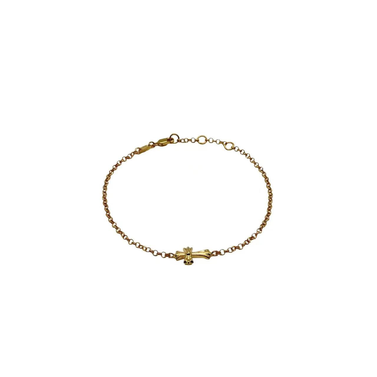 Golden Indy Cross Bracelet