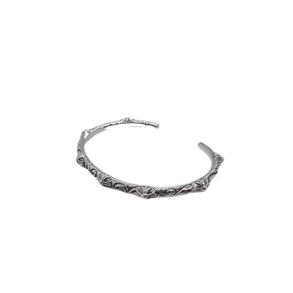 Cross Engraved Bangle Bracelet